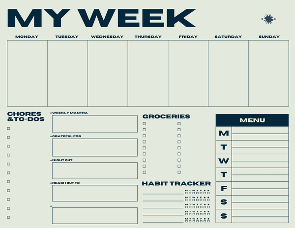 Snderhaus Mini My Week Planner