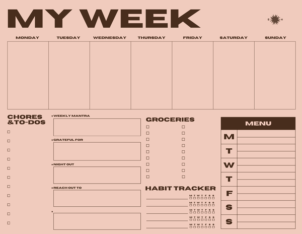 Snderhaus Mini My Week Planner