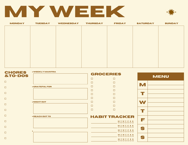 Snderhaus Mini My Week Planner