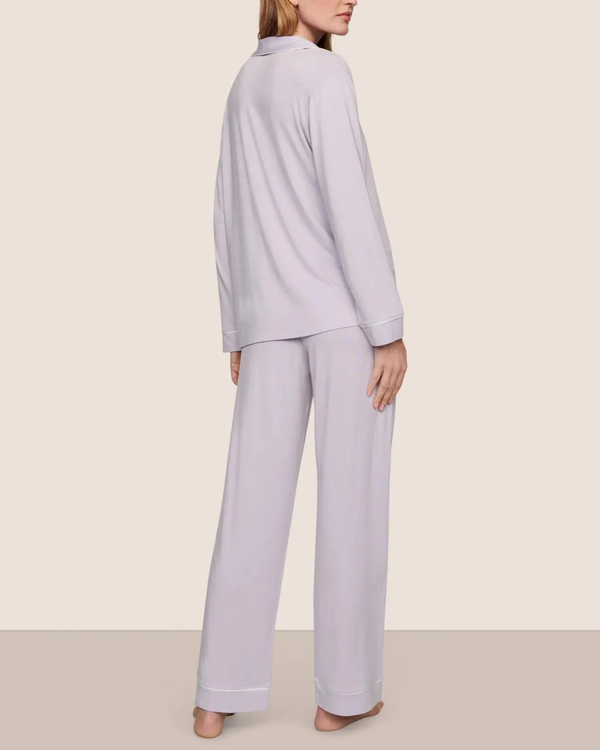 Eberjey Gisele Long PJ Set - Thistle/Ivory