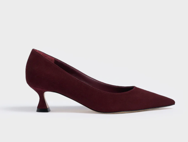 Marion Parke Flared Kitten Heel Pump - Merlot