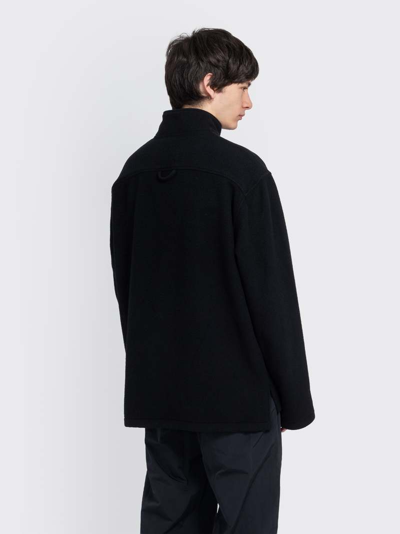 Rier Fleece Polo Outerwear - Black