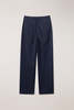 Dunst Double Pleated Chino Slacks Trousers - Navy - Thumbnail 2