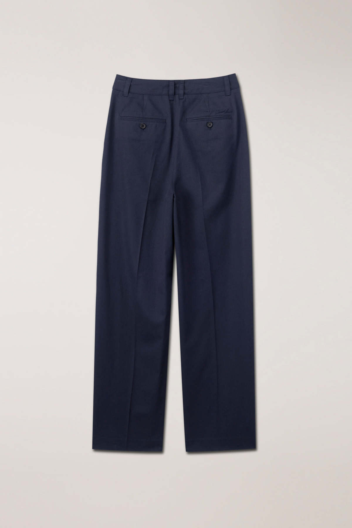 Dunst Double Pleated Chino Slacks Trousers - Navy - Image 2 of 2