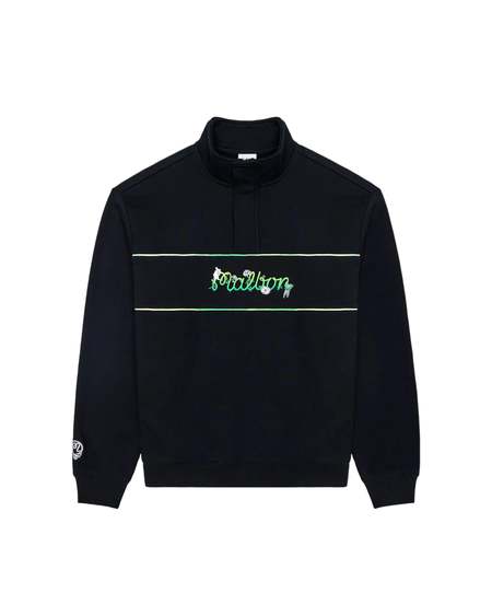MALBON GOLF Caddy Bear Crewneck Sweatshirt - Black | Garmentory