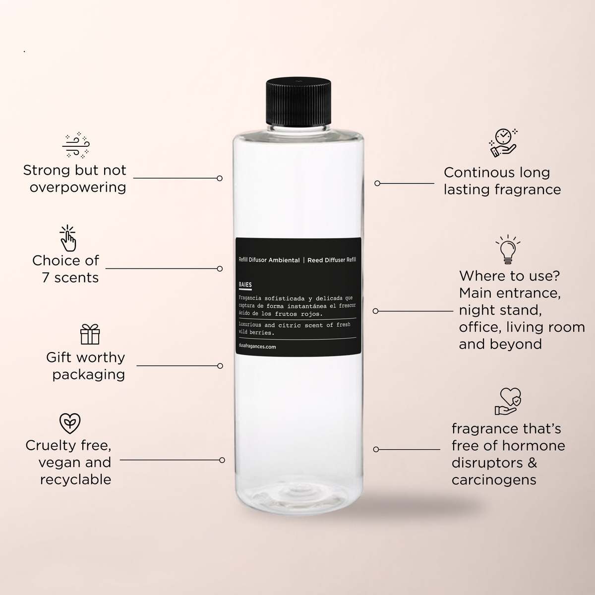 Dusa Fragrances Baies 5 Fl Oz Reed Diffuser Liquid Refill - Image 2 of 3