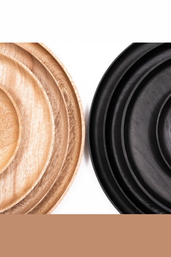 Chechen Wood Design Rosa Morada Wooden Base Platter