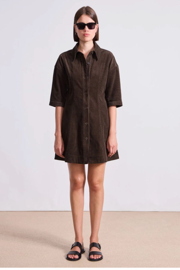 Apiece Apart Luz Mini Dress - Carob