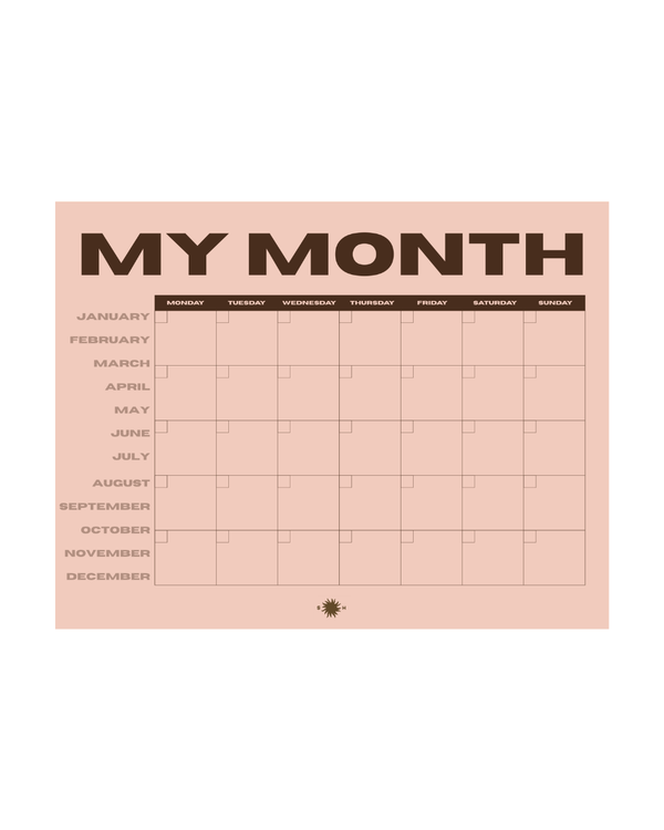Snderhaus Mini My Month Planner