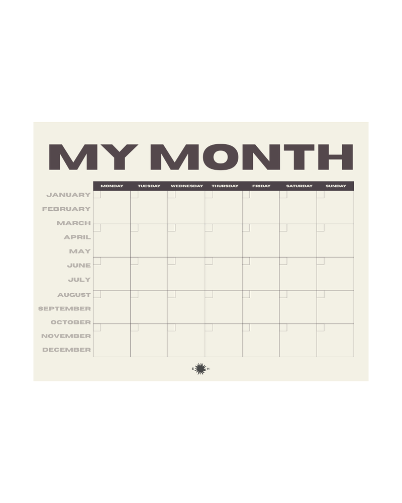 Snderhaus Mini My Month Planner