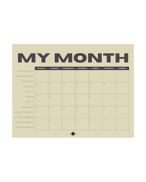Snderhaus Mini My Month Planner
