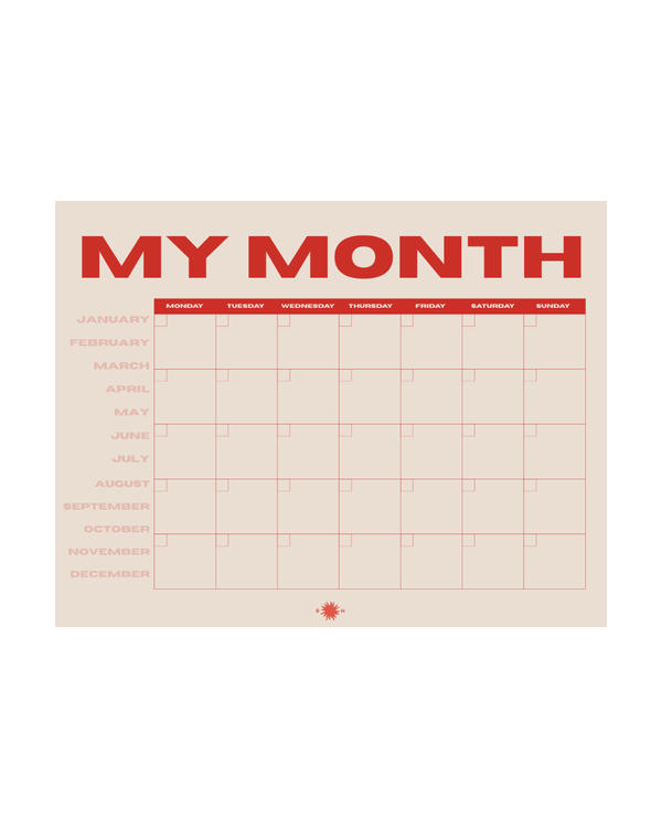 Snderhaus Mini My Month Planner