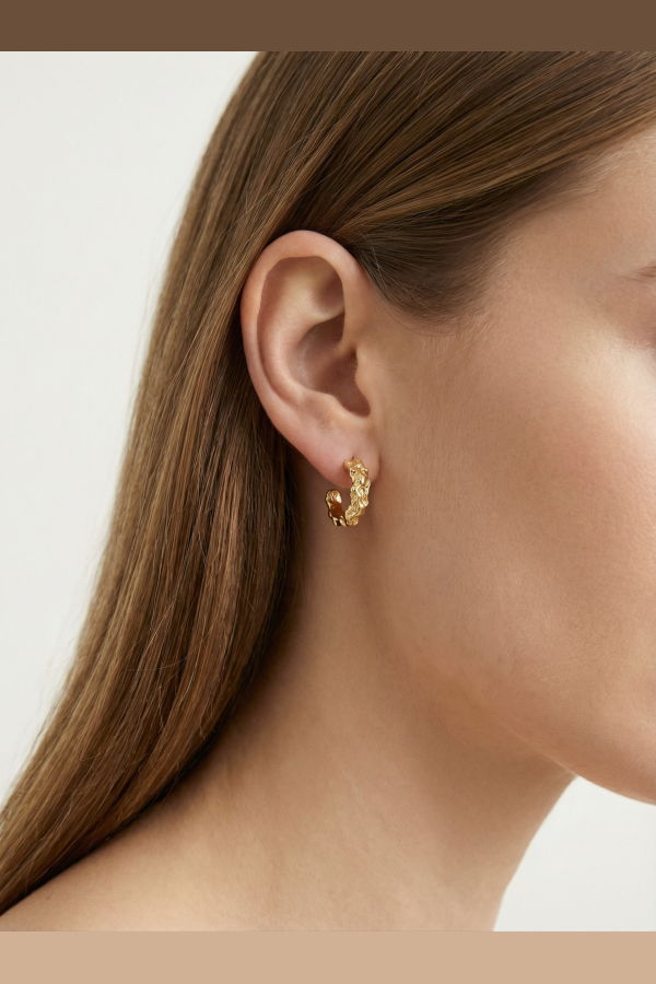 llayers Granite Hoops Earrings