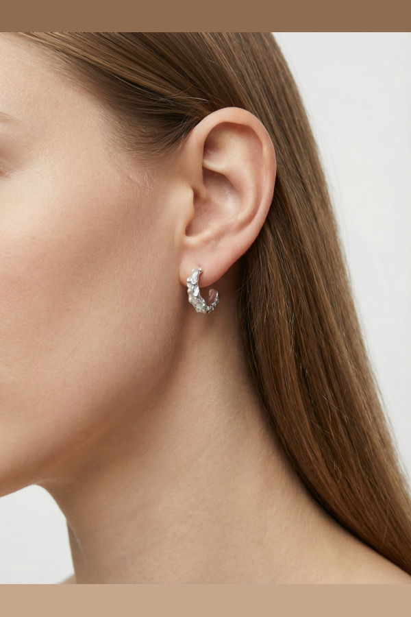 llayers Granite Hoops Earrings