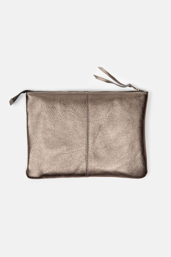 Erica Tanov Esben Leather Laptop Folio - Bronze