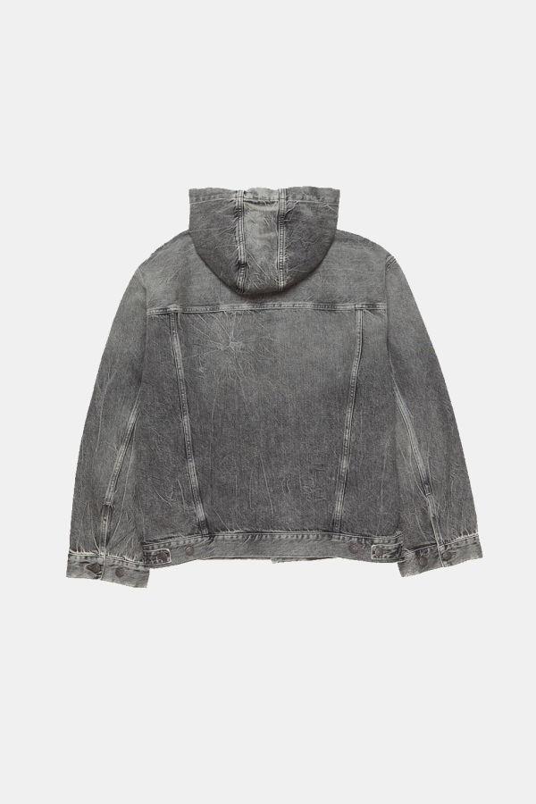Acne Studios Hooded Denim Jacket - Washed Black