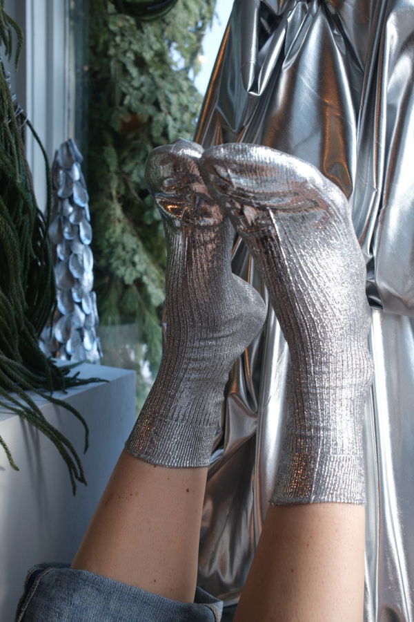 Maria La Rosa Ribbed Laminated Socks