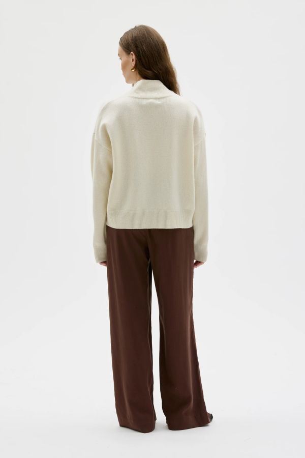 maska.se Runo Wrap Neck Merino Wool Cashmere Sweater