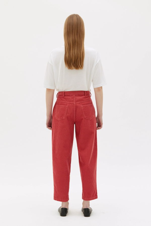 maska.se Ruth Barrel Leg Organic Cotton Corduroy Trousers