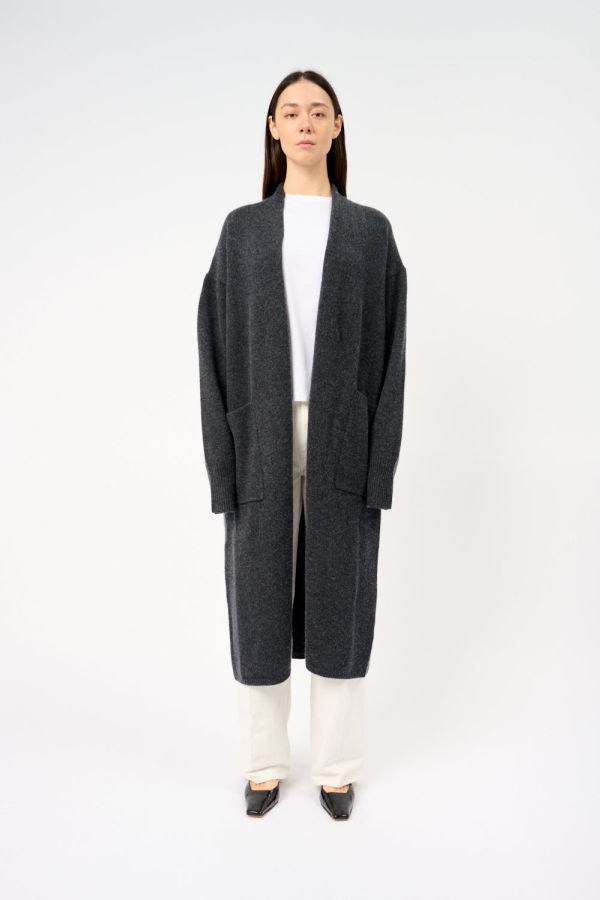 Arch4 The Franklin Row Cardigan - Charcoal