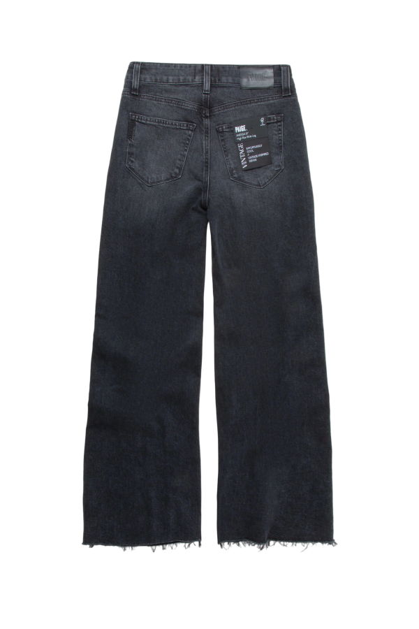 Paige Anessa 31" Wide Leg Jeans - Black