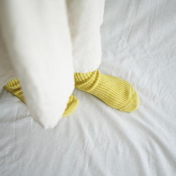 Nishiguchi Kutsushita Hemp Cotton Ribbed Socks