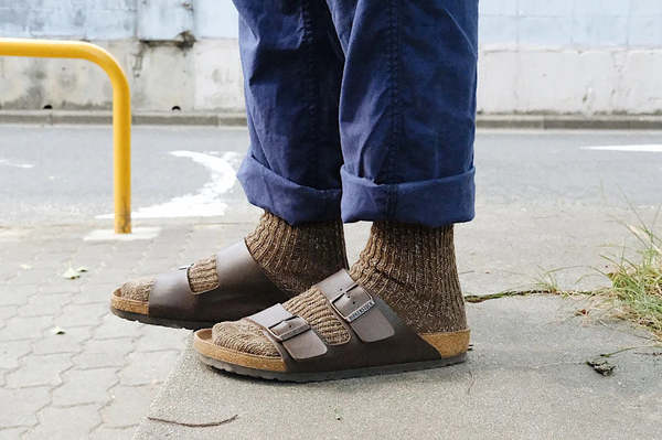 Nishiguchi Kutsushita Hemp Cotton Ribbed Socks