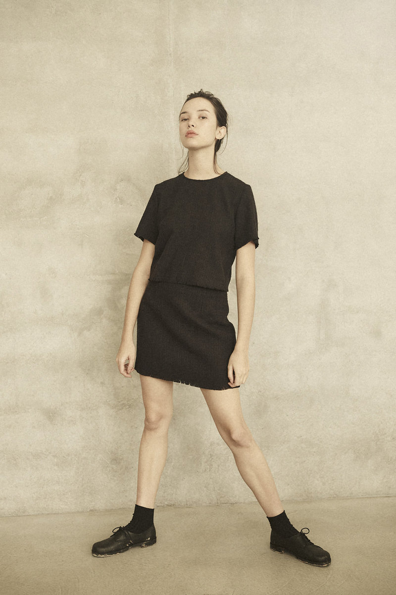 Annie Hamilton MINISKIRT - RAW SILK