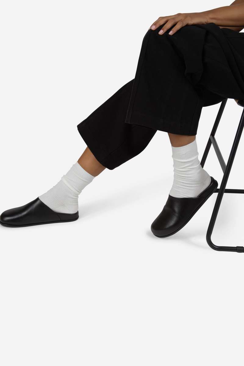 "INTENTIONALLY __________." AGATHA SLIP ON NATURAL SOLE MULE