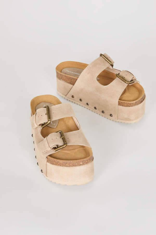 INTENTIONALLY __________. COOPER-2 Suede Platform Sandal