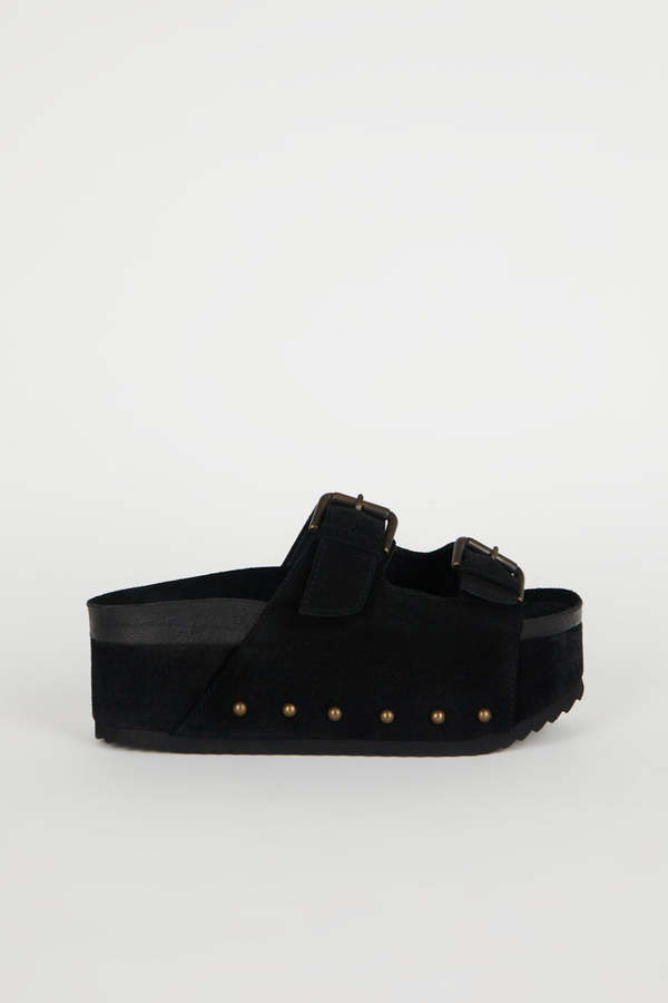 INTENTIONALLY __________. COOPER-2 Suede Platform Sandal