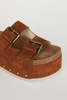 INTENTIONALLY __________. COOPER-2 Suede Platform Sandal - Thumbnail 22