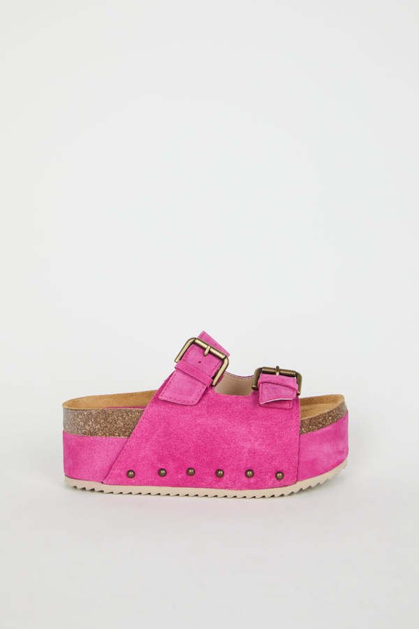 INTENTIONALLY __________. COOPER-2 Suede Platform Sandal