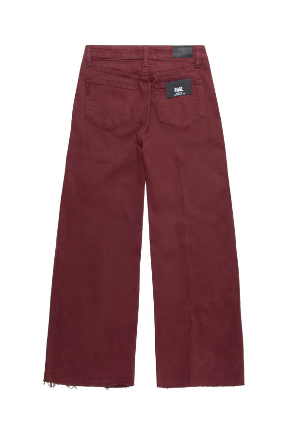 Paige Anessa 31" Wide Leg Jeans - Oxblood
