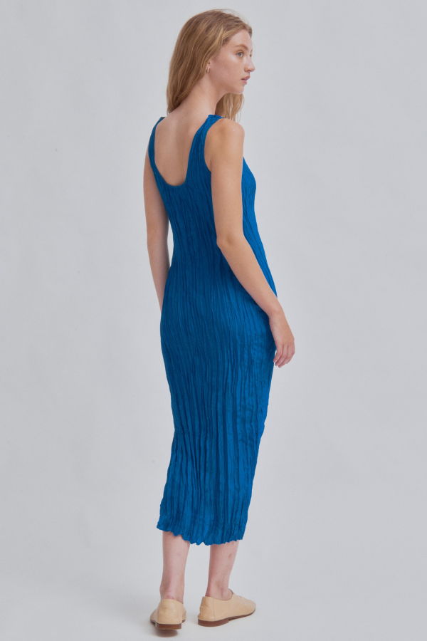 SAYAKA DAVIS NEW YORK Hand Pleated Dress - Cerulean