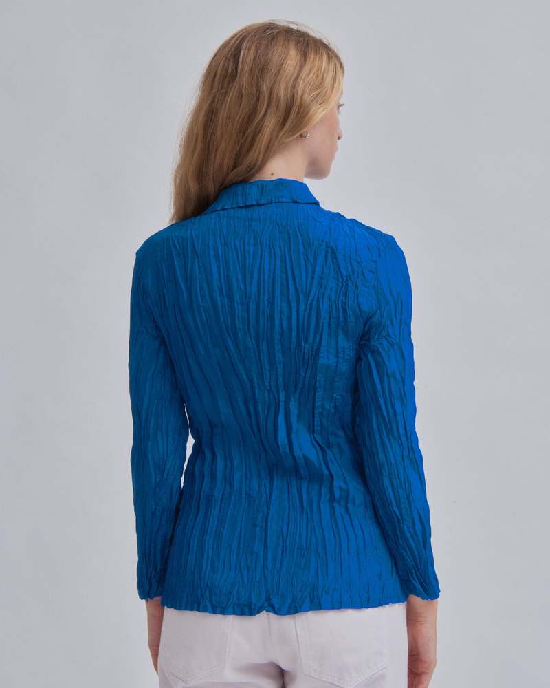 SAYAKA DAVIS NEW YORK Hand Pleated Shirt - Cerulean
