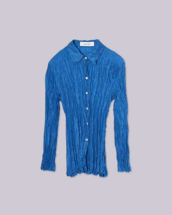 SAYAKA DAVIS NEW YORK Hand Pleated Shirt - Cerulean