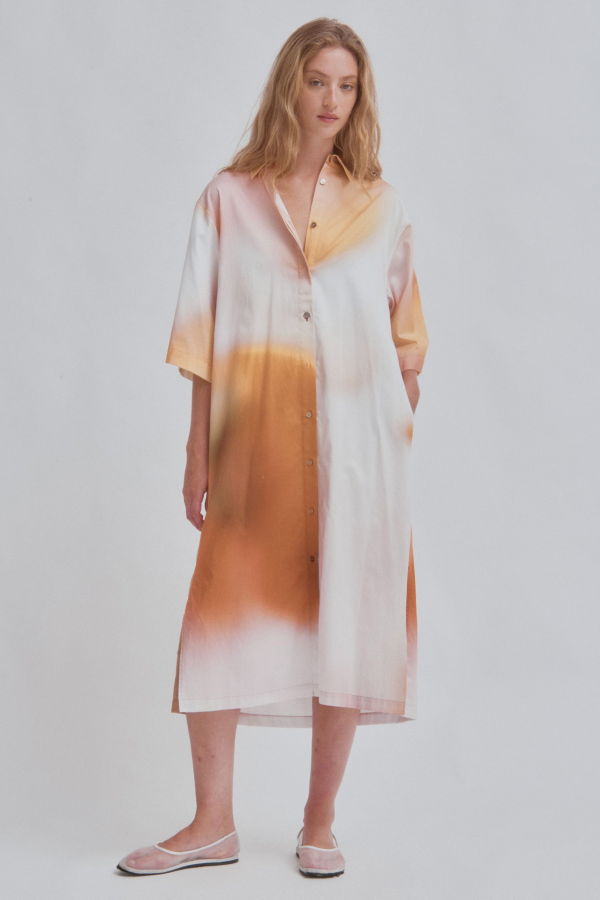 SAYAKA DAVIS NEW YORK Kaftan Shirt Dress - Print