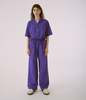 SAYAKA DAVIS NEW YORK Open Collar Jumpsuit - Purple - Thumbnail 1