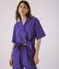SAYAKA DAVIS NEW YORK Open Collar Jumpsuit - Purple - Thumbnail 3