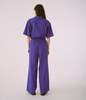 SAYAKA DAVIS NEW YORK Open Collar Jumpsuit - Purple - Thumbnail 4
