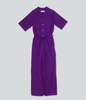 SAYAKA DAVIS NEW YORK Open Collar Jumpsuit - Purple - Thumbnail 5