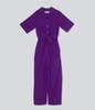 SAYAKA DAVIS NEW YORK Open Collar Jumpsuit - Purple - Thumbnail 6