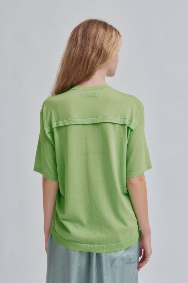 Sayaka Davis New York Sheer Knit Tee - Electric Green