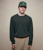Merz b. Schwanen Lightweight Merino Wool Cashmere Silk Pullover - Army - Thumbnail 2