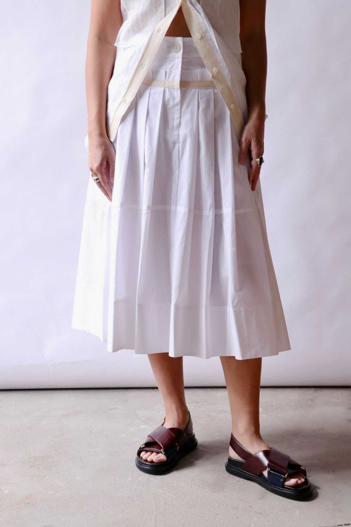 Lee Mathews Charlotte Pleat Skirt - Image 4 of 7