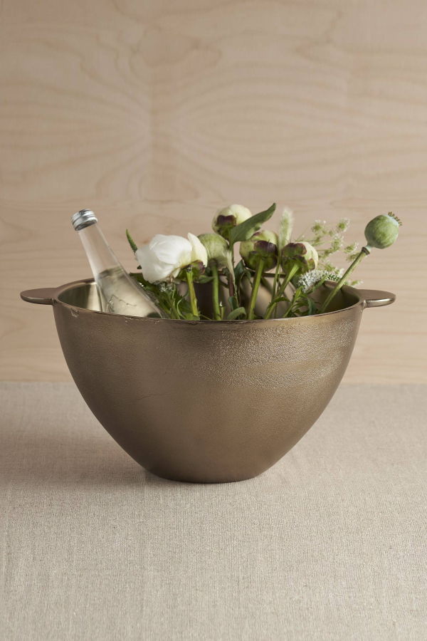 The Collective Stinson Antique Brass Party Bucket Ice Bucket