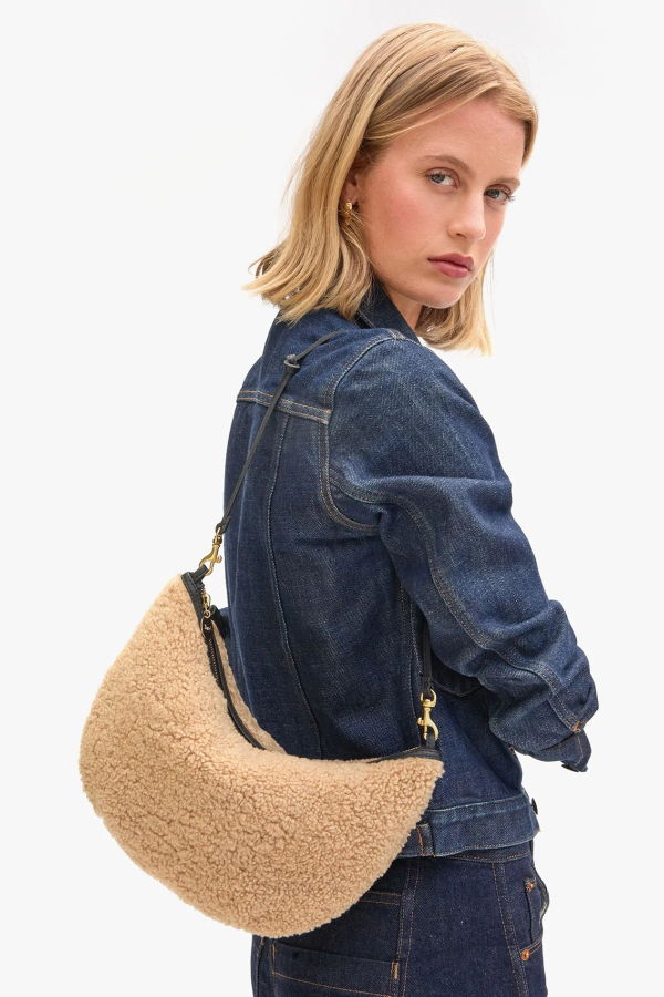 Clare V. Lune Shearling Bag