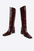 "INTENTIONALLY __________." TGIF KNEE HIGH BOOT - MAROON/BLACK - Thumbnail 3
