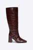 "INTENTIONALLY __________." TGIF KNEE HIGH BOOT - MAROON/BLACK - Thumbnail 7